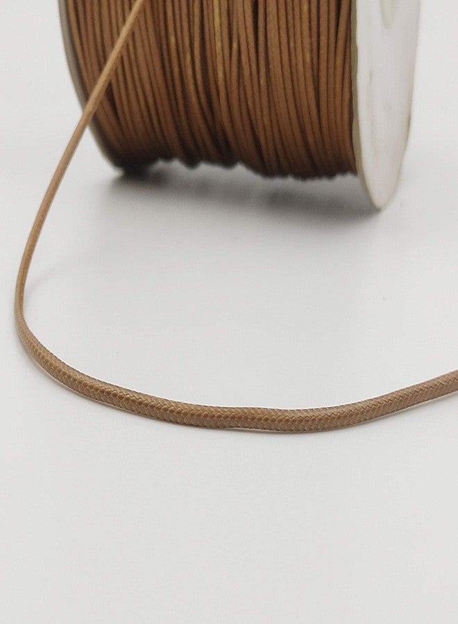 BOBBINY خيط بوبيني لصنع المجوهرات، خيط مكرمية قطني مشمع، خيط جلدي، خيط أساور، أعمال فنية وحرفية | بني | 2 مم، 25 متر - Image 3